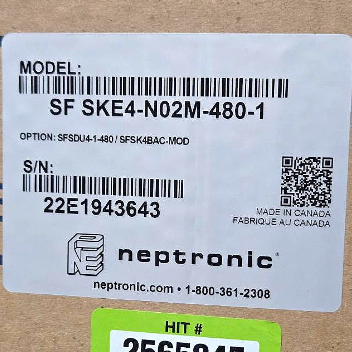 Neptronic SF SKE4-N02M-480-1 Electric Steam Humidifier