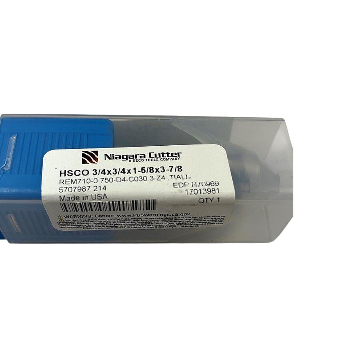 Niagara REM710-0.750-D4-C030 3-Z4 HSS cobalt roughing end mill