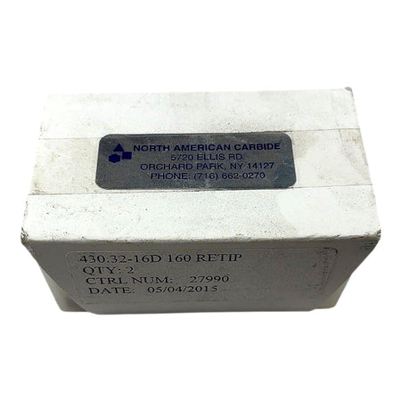 North American Carbide 430.32-16D 160 RETIP carbide milling insert