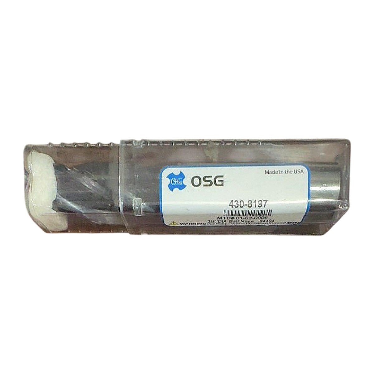 OSG 430-8197 3/4 in Ball carbide ball nose end mill