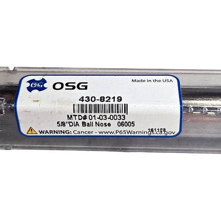 OSG 430-8219 carbide ball nose end mill