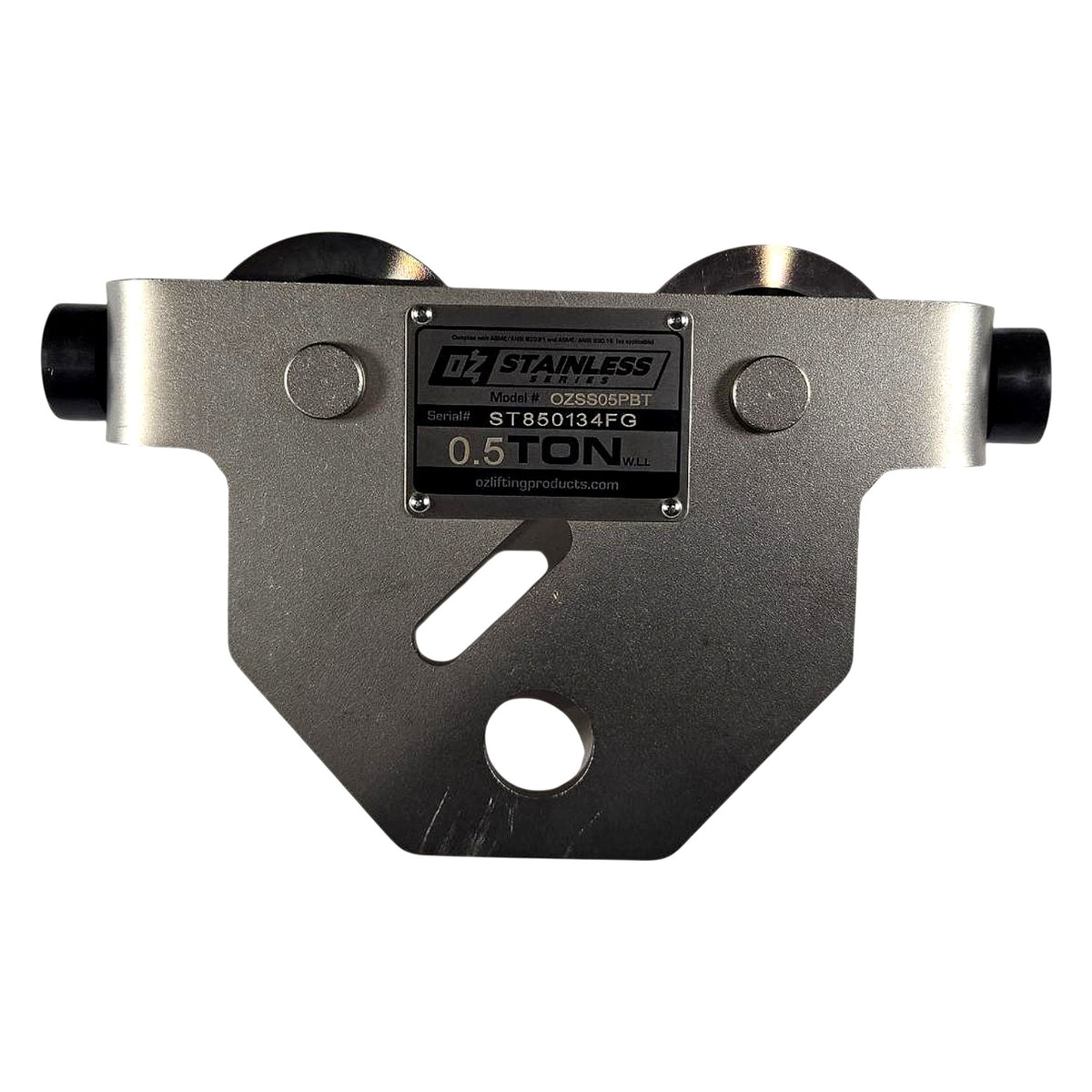 OZ Lifting Products OZSS05PBT stainless steel push beam trolley
