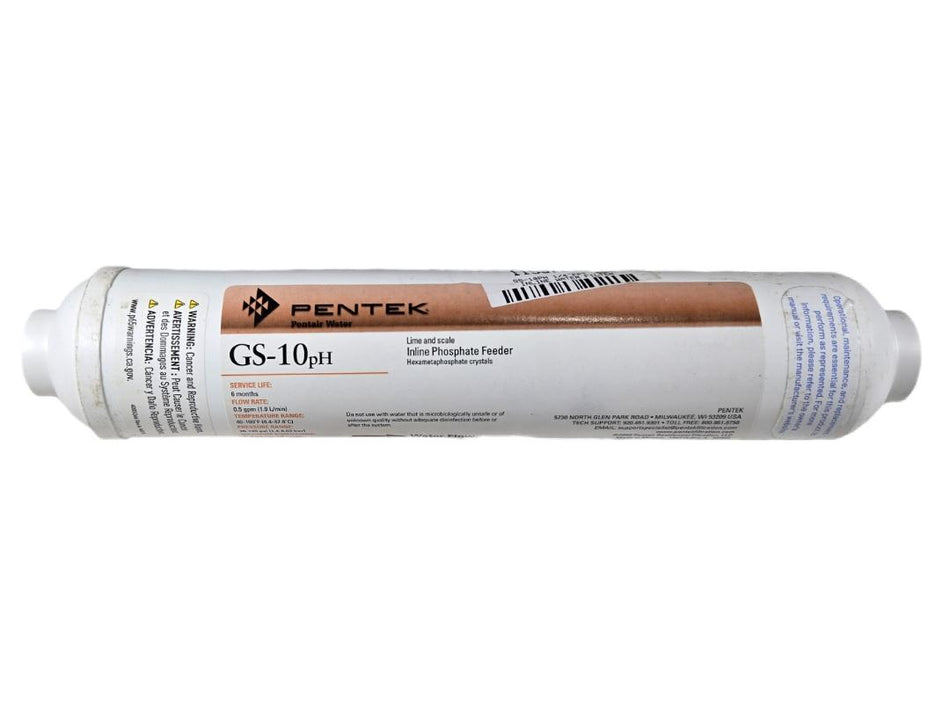 Pentair Pentek GS-10ph inline phosphate feeder cartridge