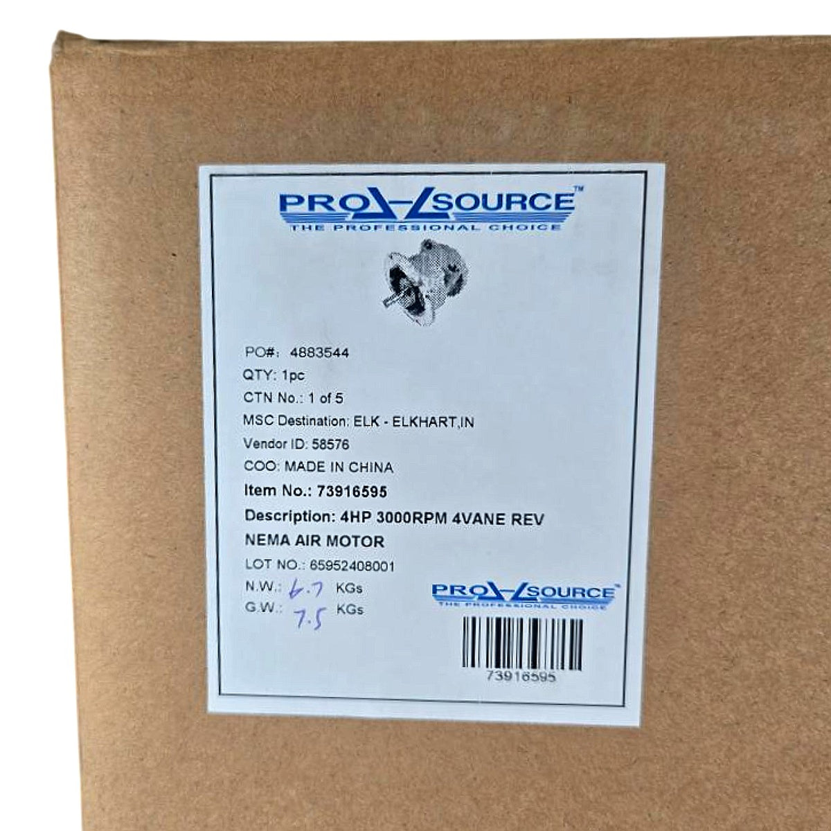 Pro Source HX6AM-F114.3-158 vane air motor