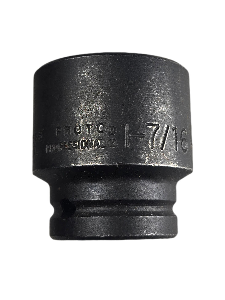 Proto 07523 3/4" Drive x 1-7/16" Socket Size 6-Point Black Oxide Impact Socket