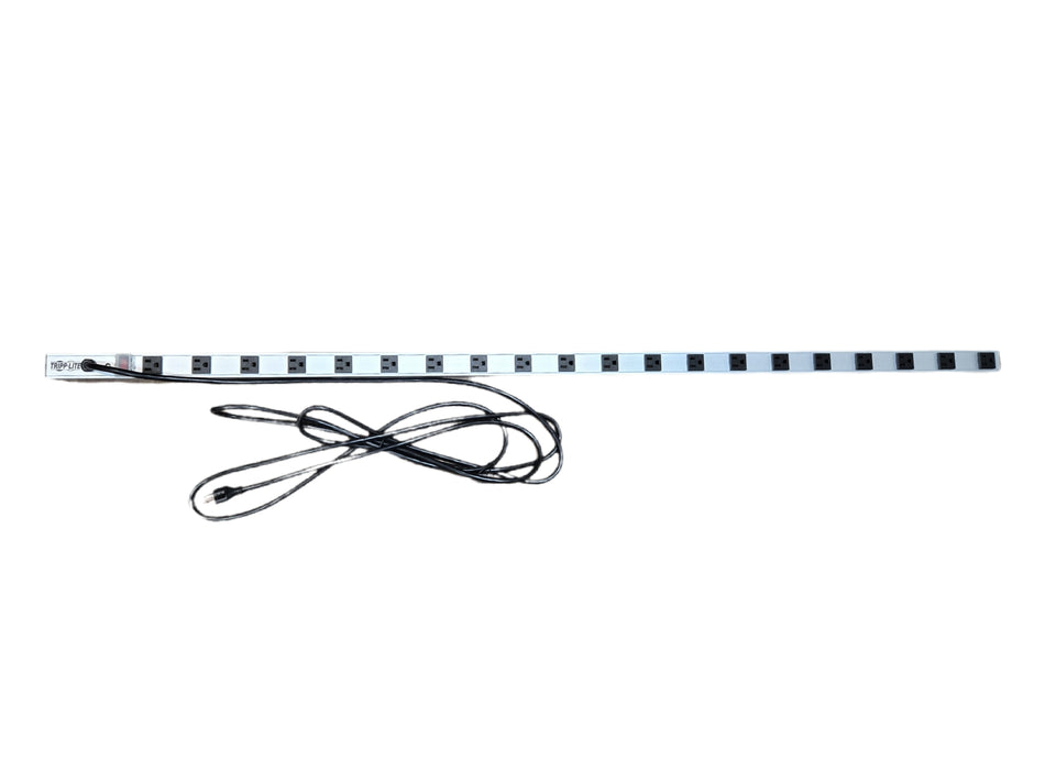 Tripp Lite PS6020 15' Cord x 60" Outlet L 120V 15A 20 Outlets Gray Outlet Strip