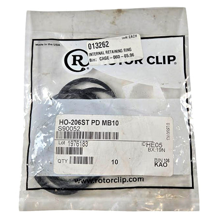 Rotor Clip HO-206ST PD MB10 Internal Retaining Ring