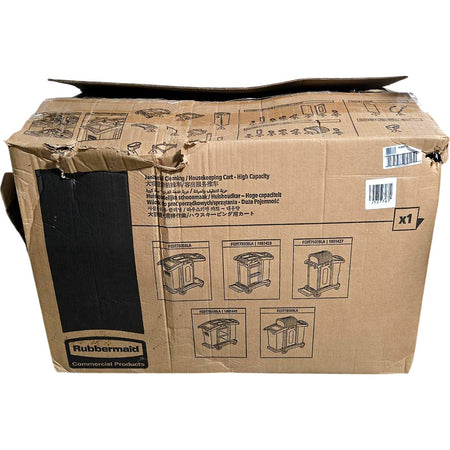Rubbermaid FG9T7500BLA Janitorial Housekeeping Cart