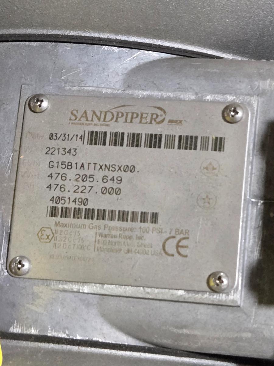 Sandpiper G15B1ATTXNSX00 air-operated double diaphragm pump