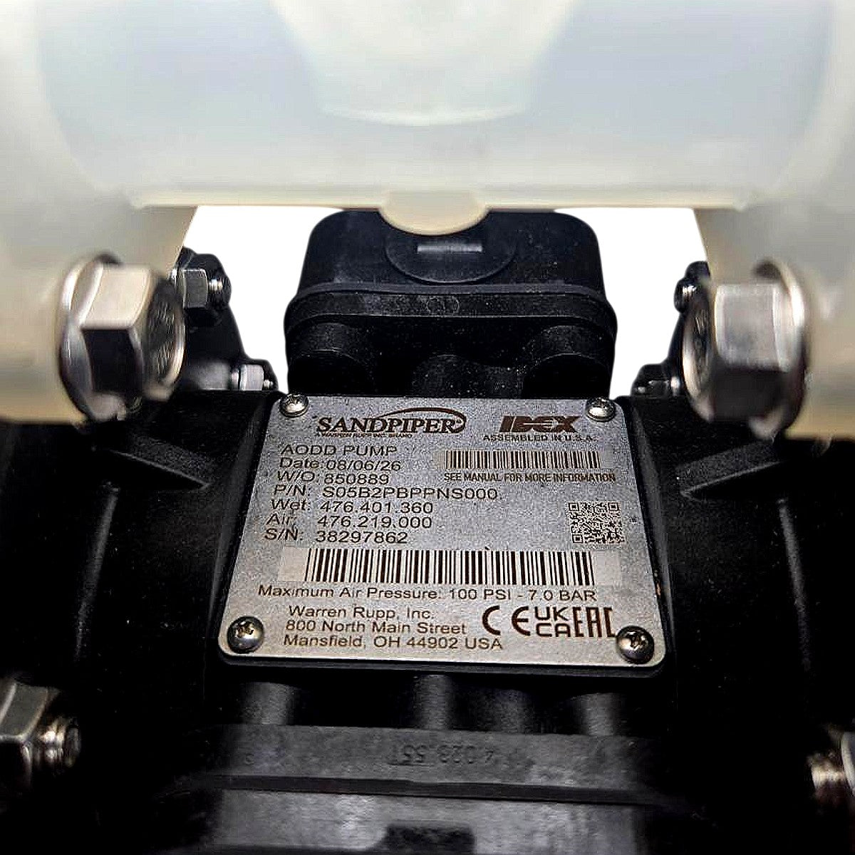 Sandpiper S05B2PBPPNS Air-Operated Diaphragm Pump