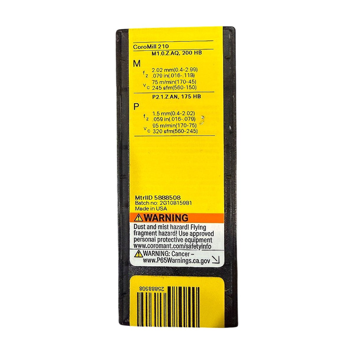 Sandvik 25888508 carbide milling insert