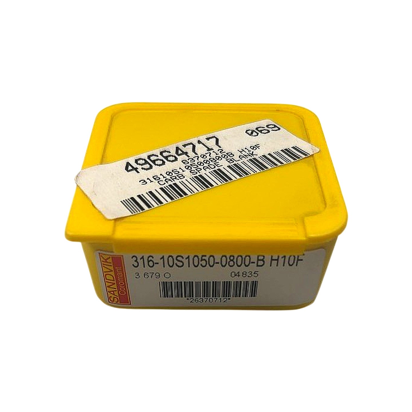 Sandvik 316-10S1050-0800-B H10F carbide spade drill insert