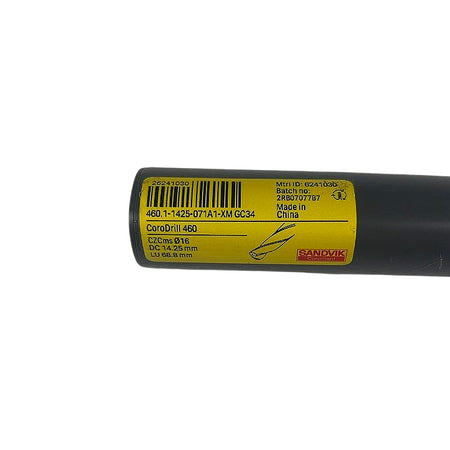 Sandvik 460.1-1425-071A1-XM GC34 14.25mm CoroDrill solid carbide twist drill