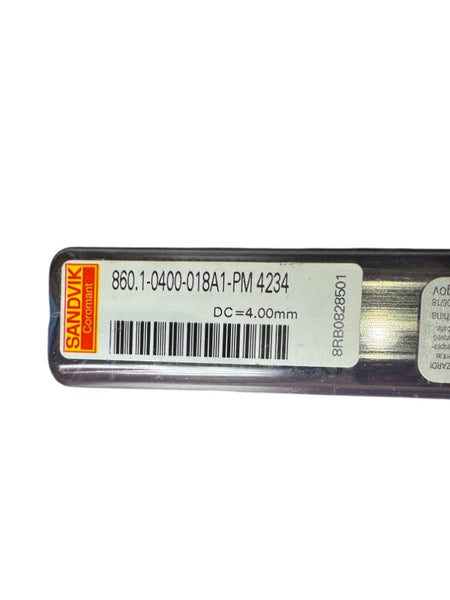Sandvik 860.1-0400-018A1-PM 4234 solid carbide coolant-through drill