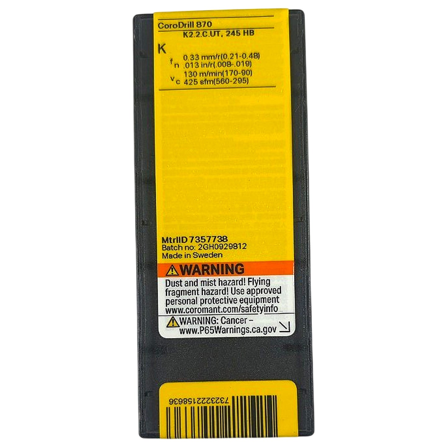 Sandvik 870-1450-14-KM 3334 CoroDrill 870 carbide drilling insert