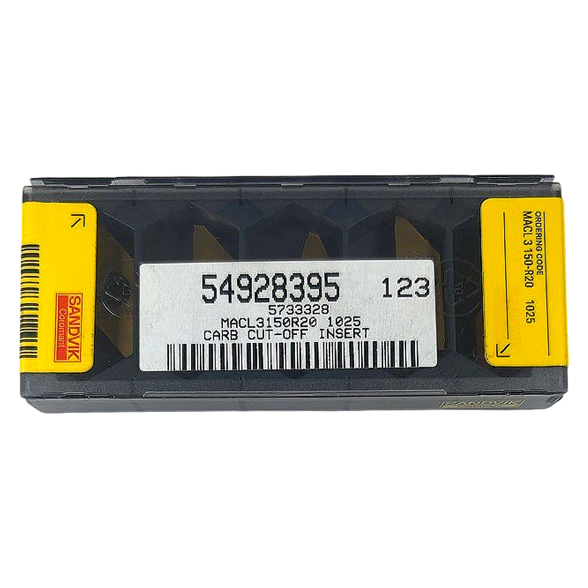 Sandvik MACL 3150-R20 1025 carbide cut-off insert