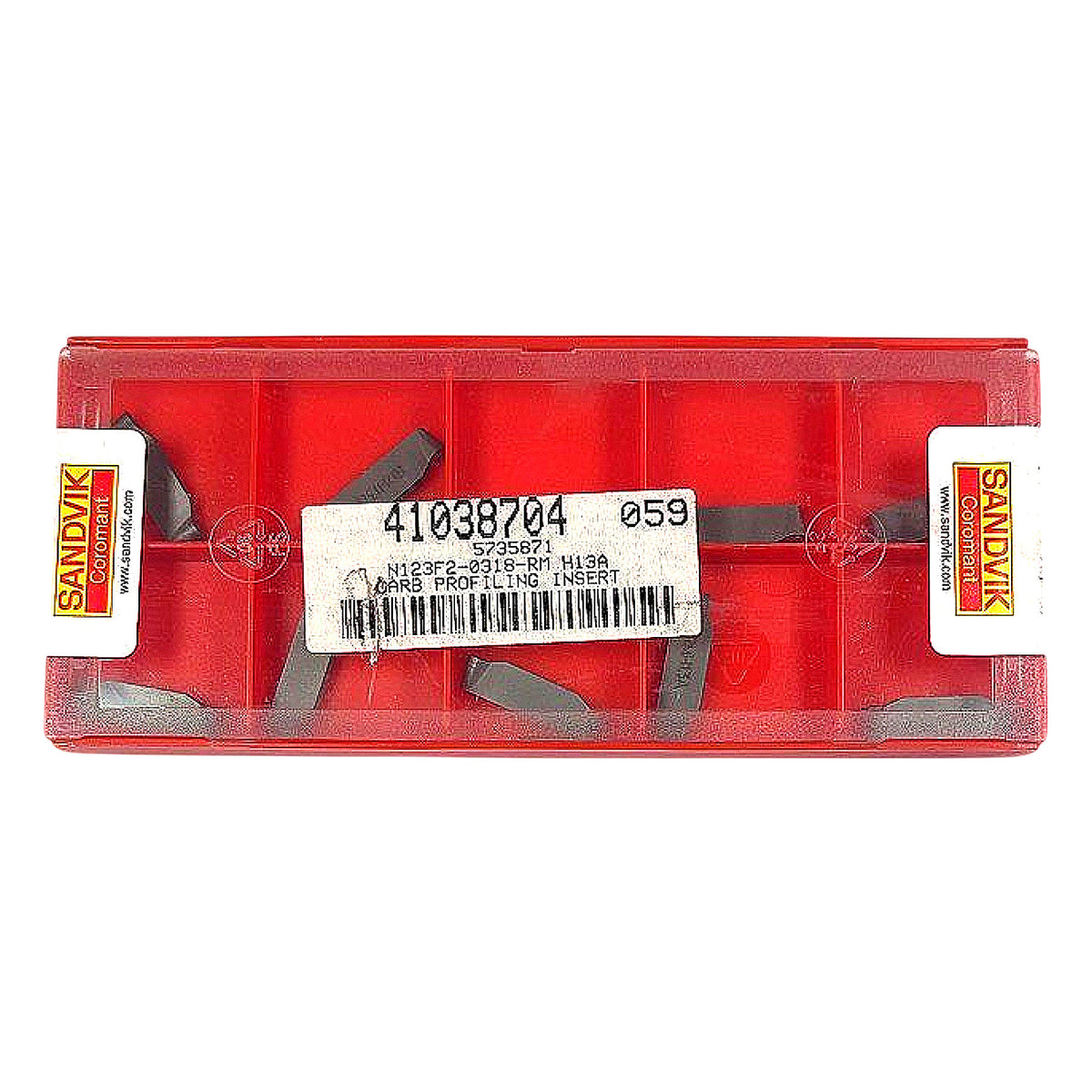 Sandvik N123F2-0318-RM H13A carbide grooving insert