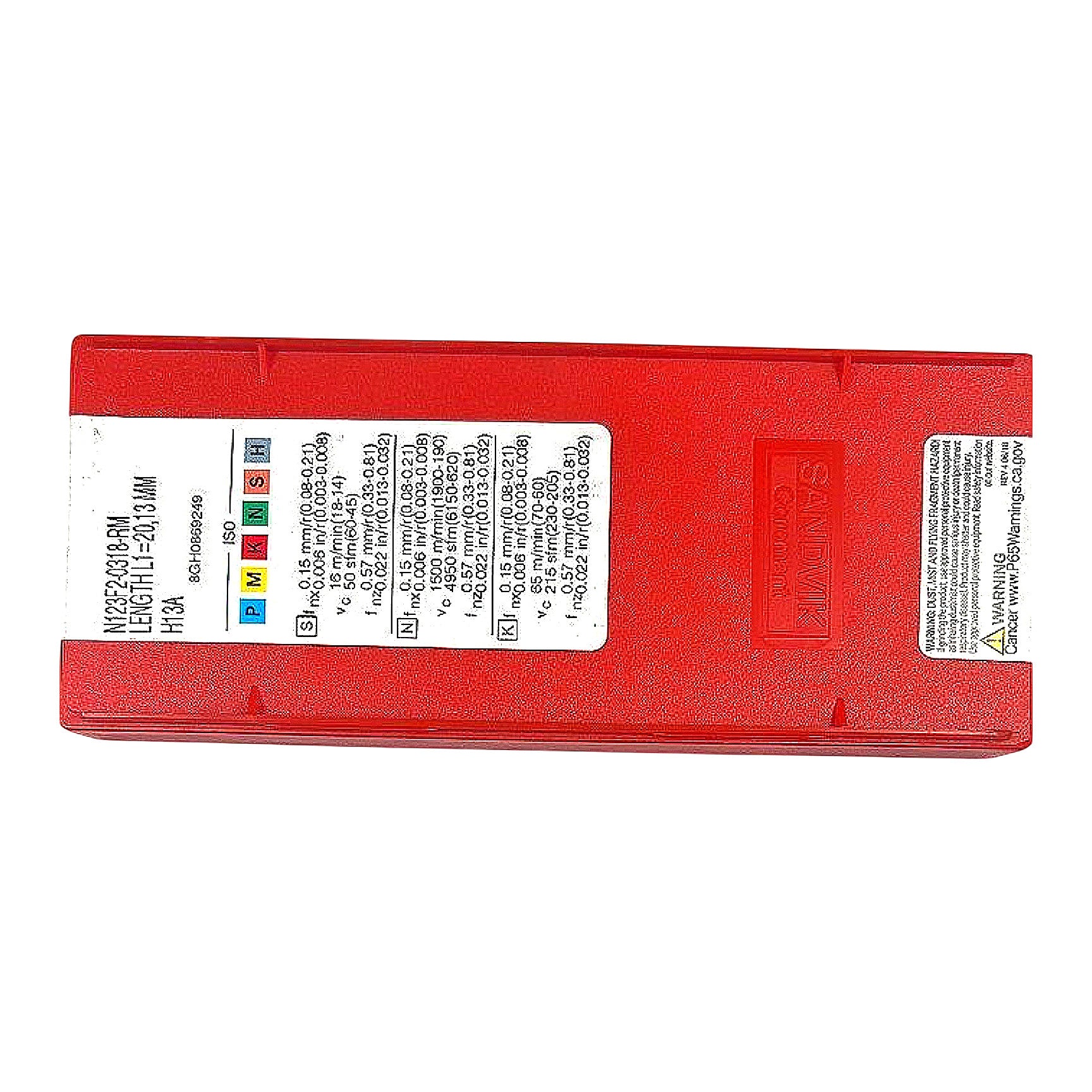 Sandvik N123F2-0318-RM H13A carbide grooving insert