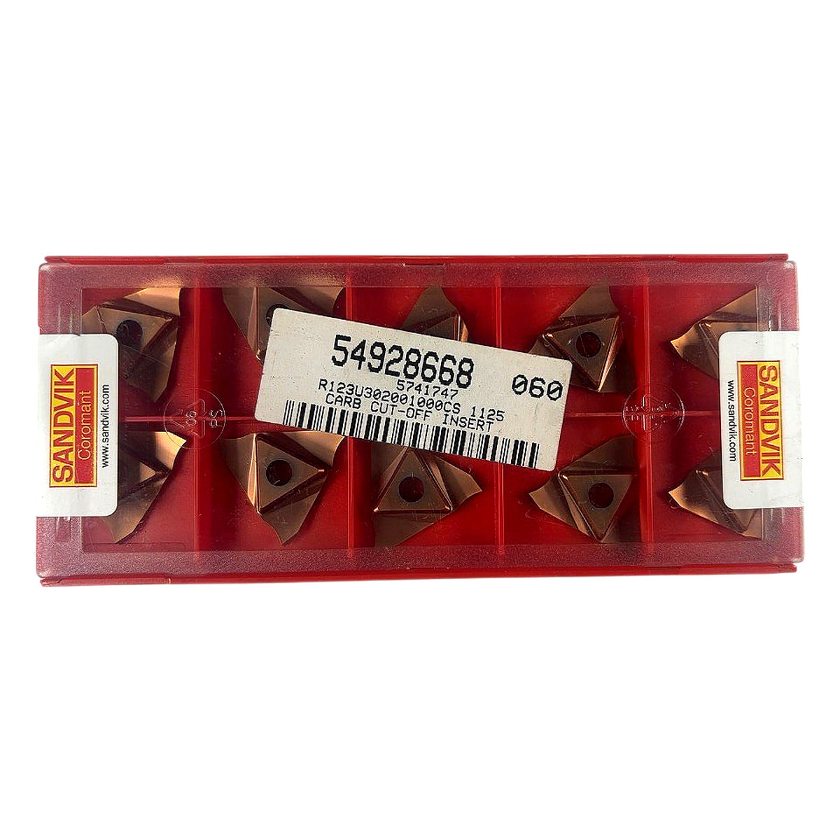 Sandvik R123U3-0200-1000-CS 1125 carbide grooving insert