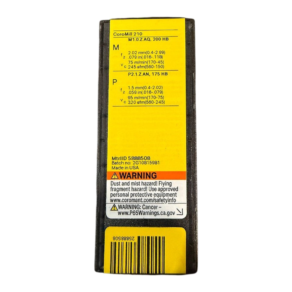 Sandvik R210-1405-12MM-MM 1040 carbide milling insert