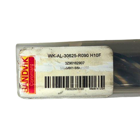 Sandvik WK-AL-30625-R090 H10F carbide corner radius end mill