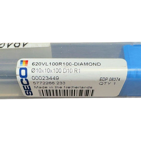 Seco 620VL100R100-DIAMOND carbide ball nose end mill