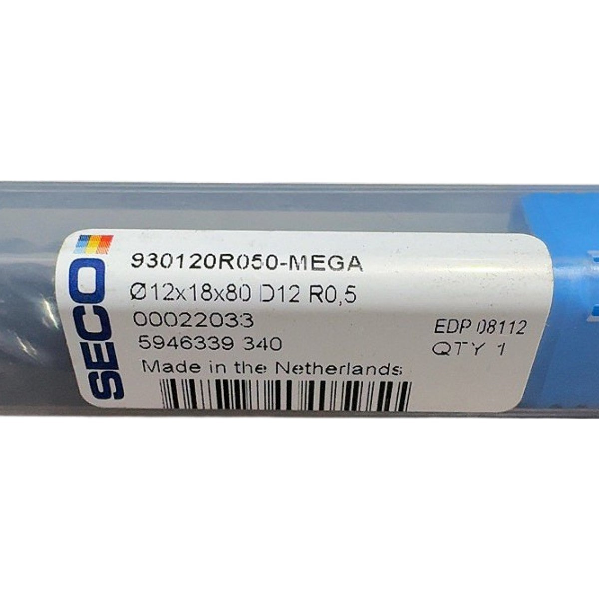 SECO 930120R050-MEGA carbide corner radius end mill