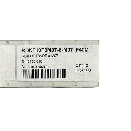 Seco RDKT10T3M0T-8-M07 carbide milling insert