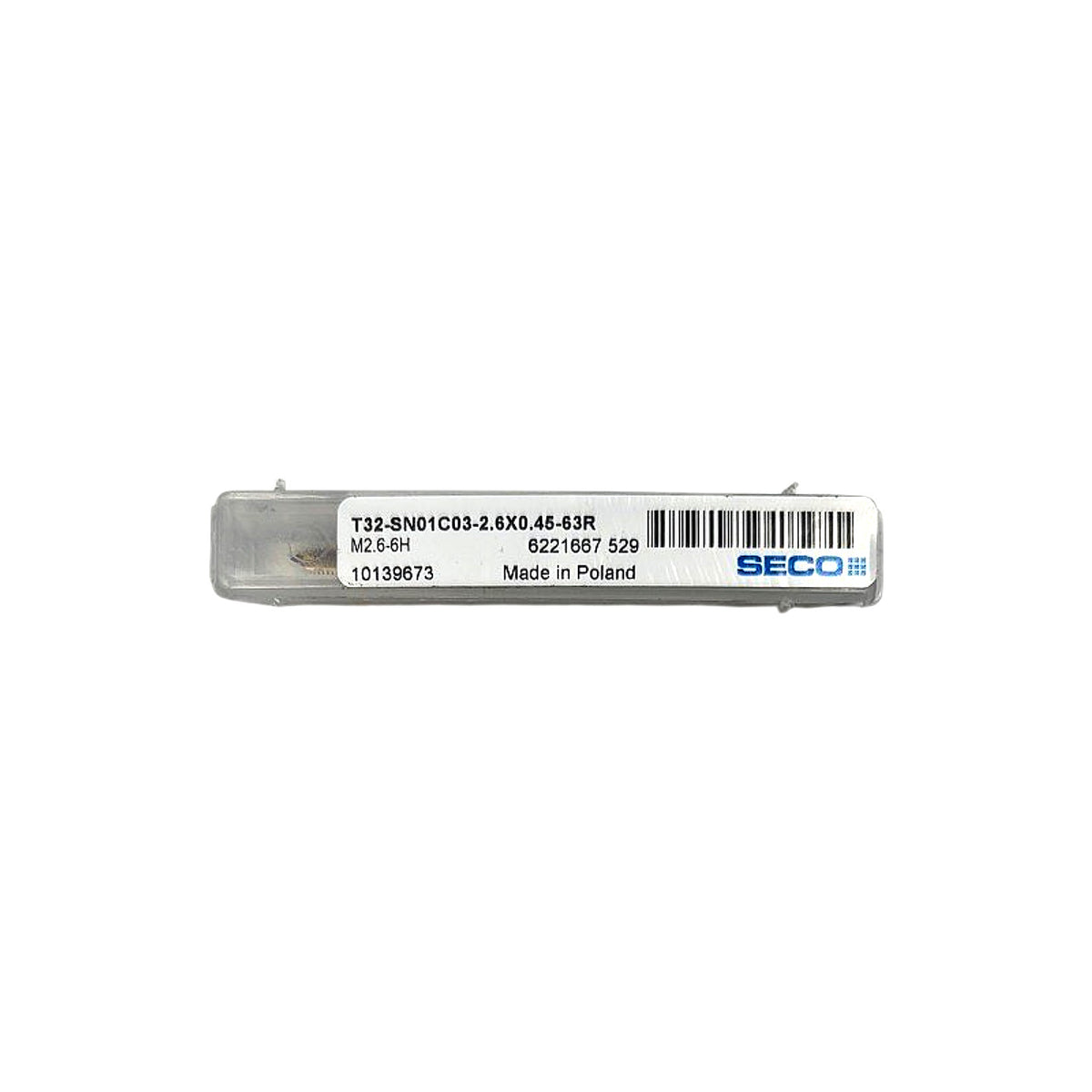Seco T32-SN01C03-2.6X0.45-63R spiral point machine tap