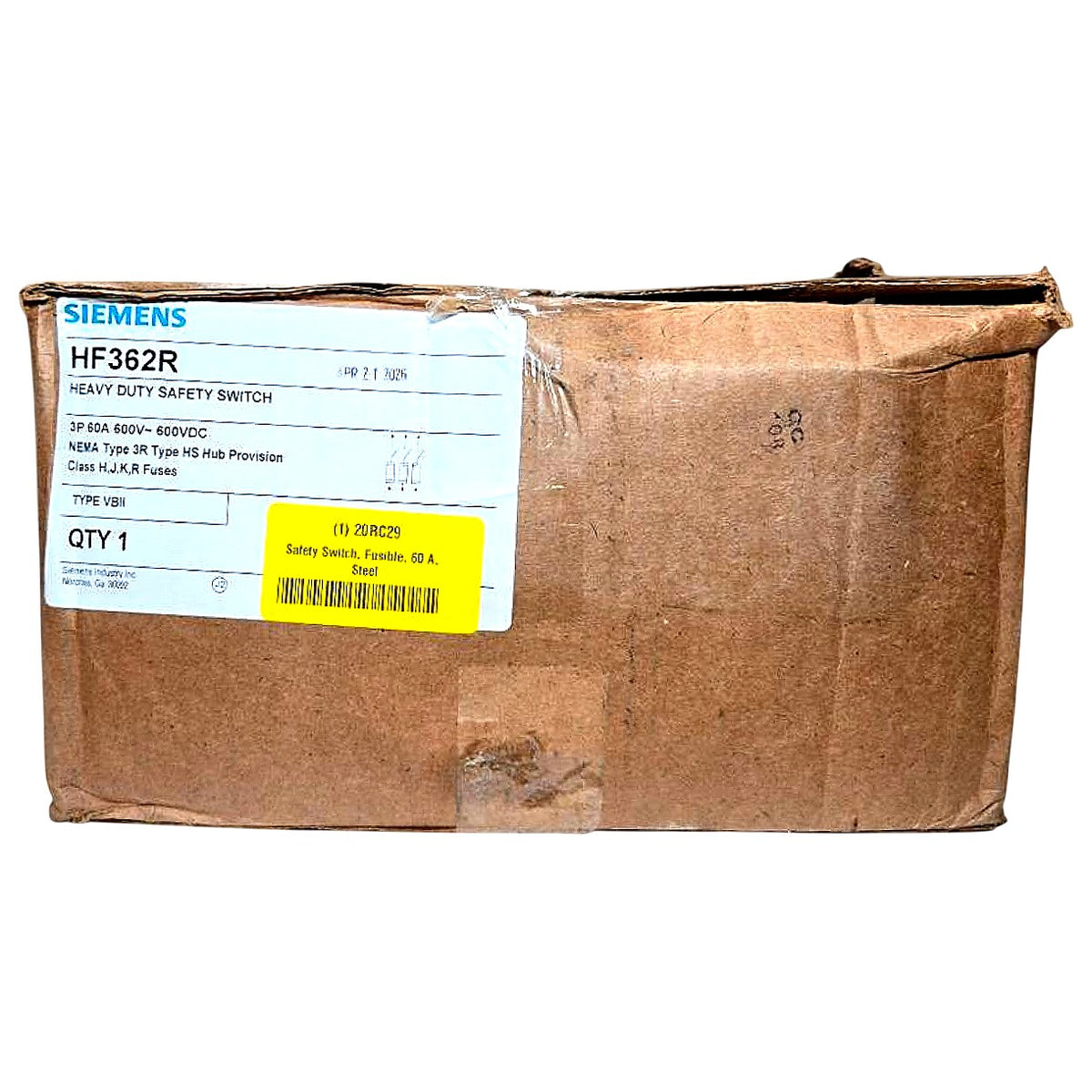 Siemens HF362R fusible safety switch