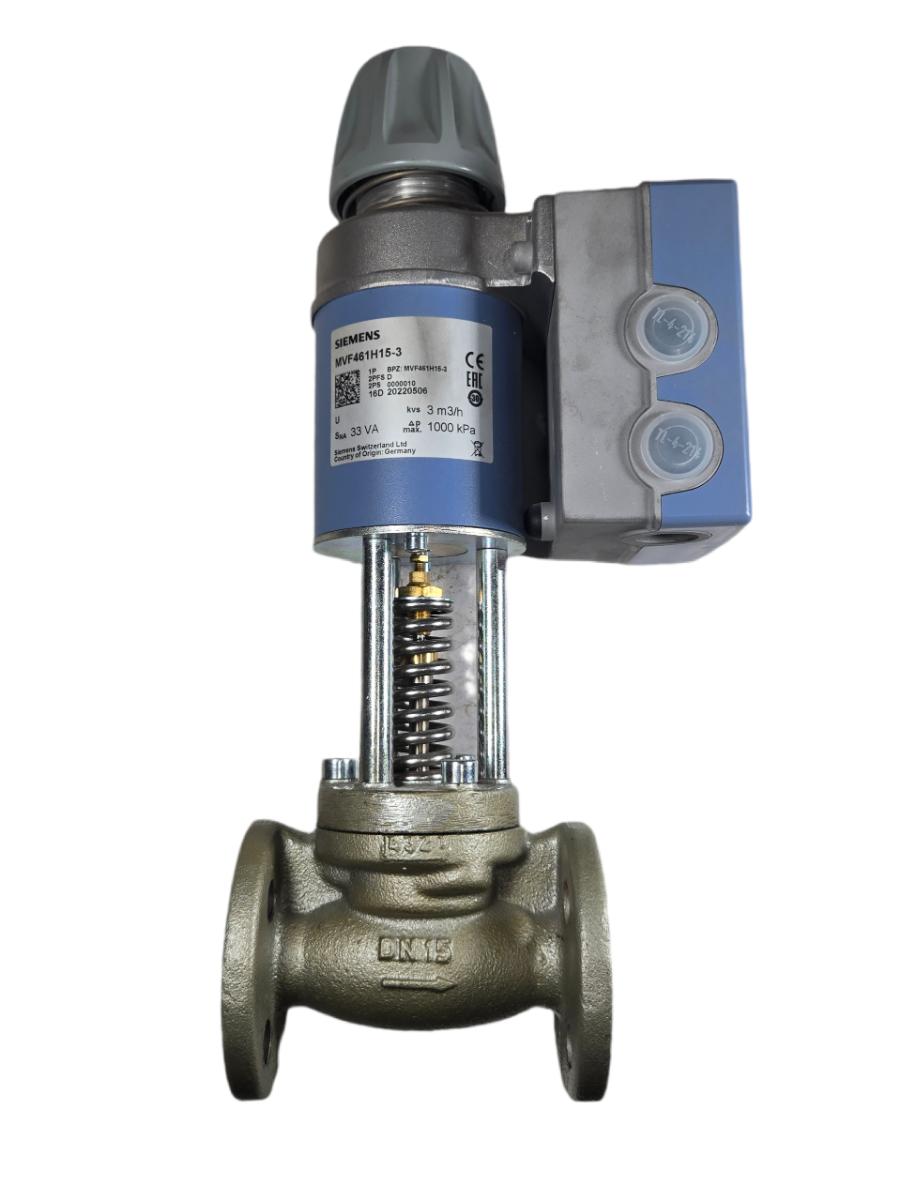 Siemens MVF461H15-3 magnetic control valve with actuator