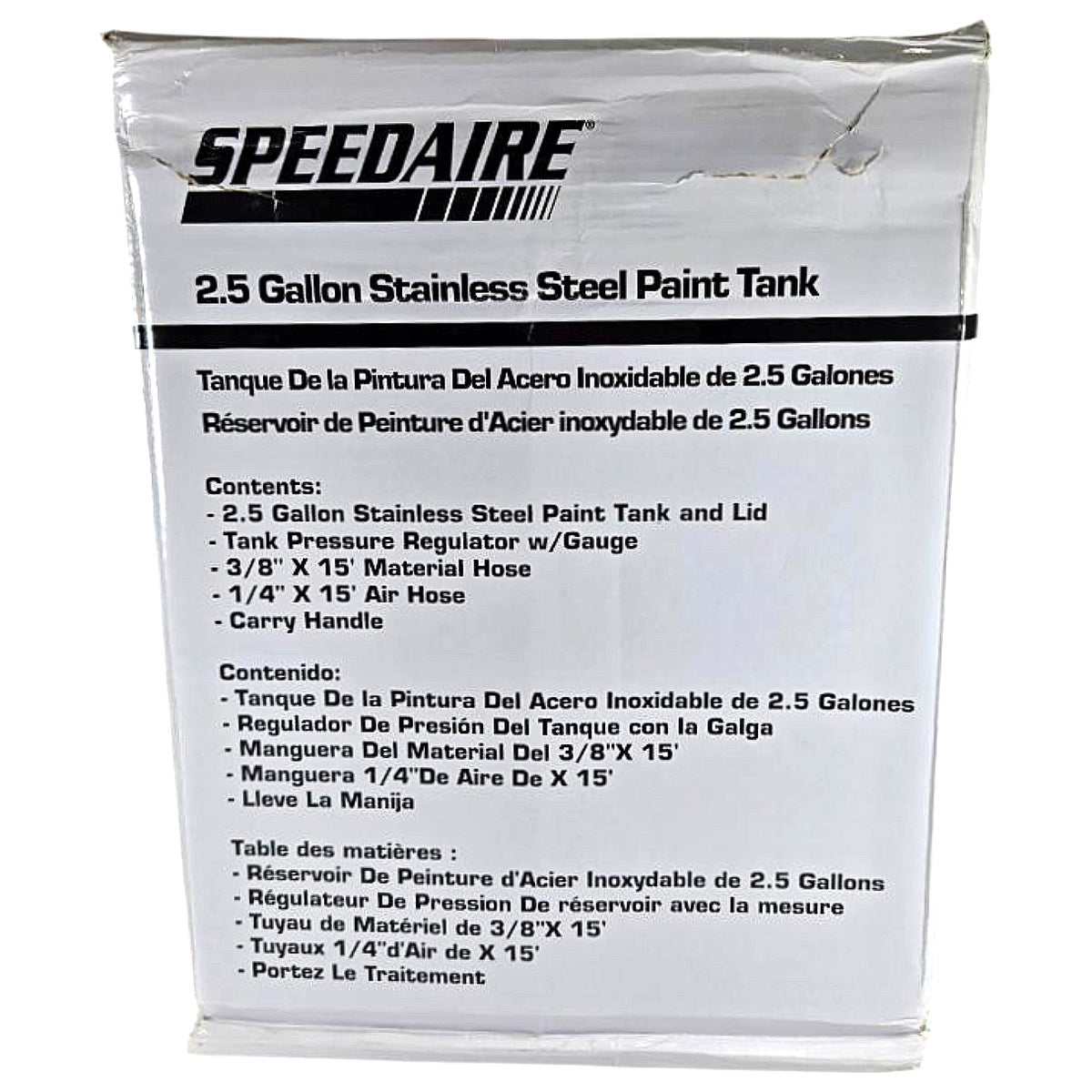 Speedair 6Z899 pressure feed paint tank