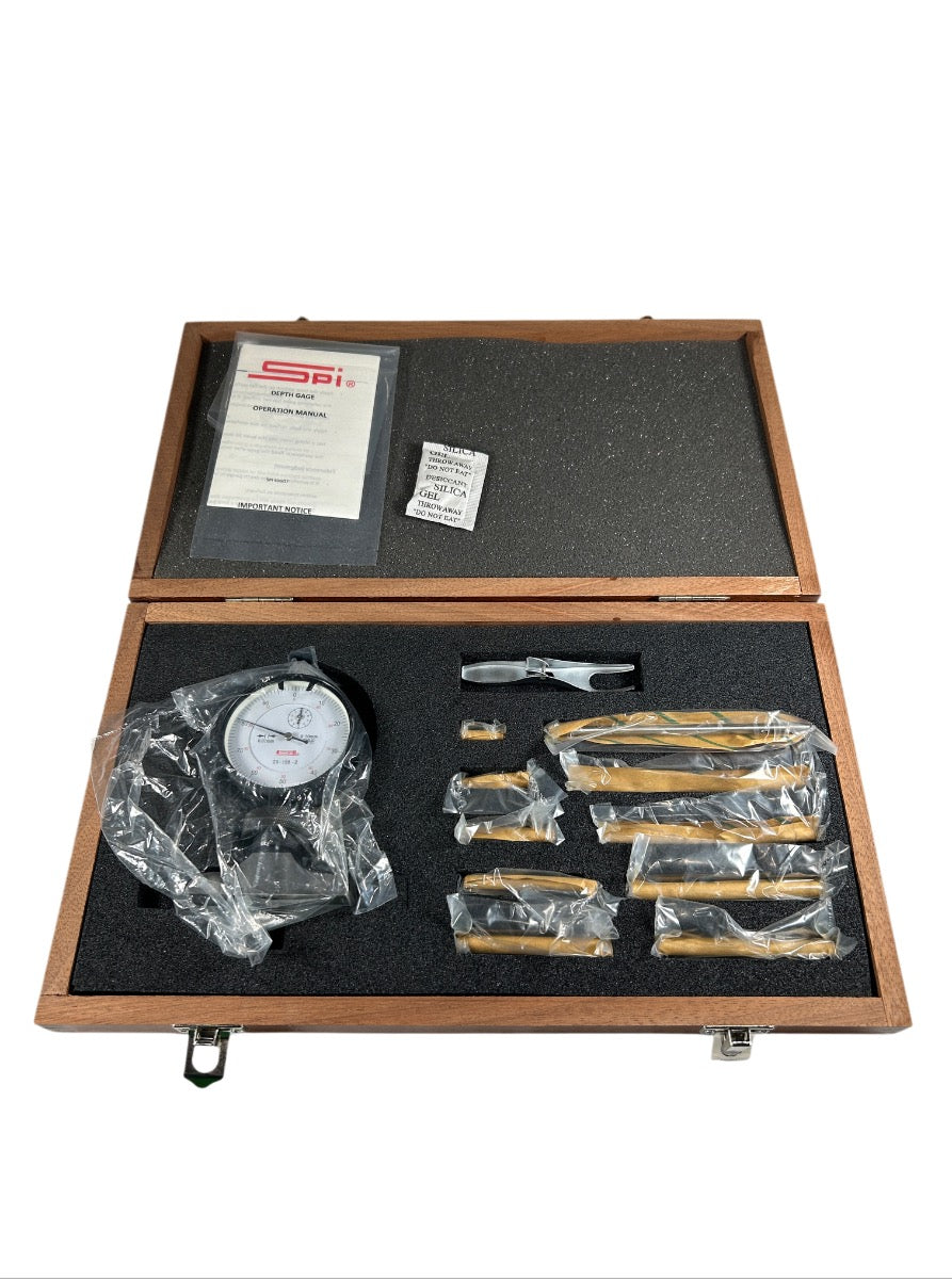 spi 20-158-2 dial depth gage set