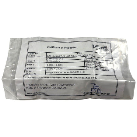 Spi 23-185-2 adjustable thread ring gage set