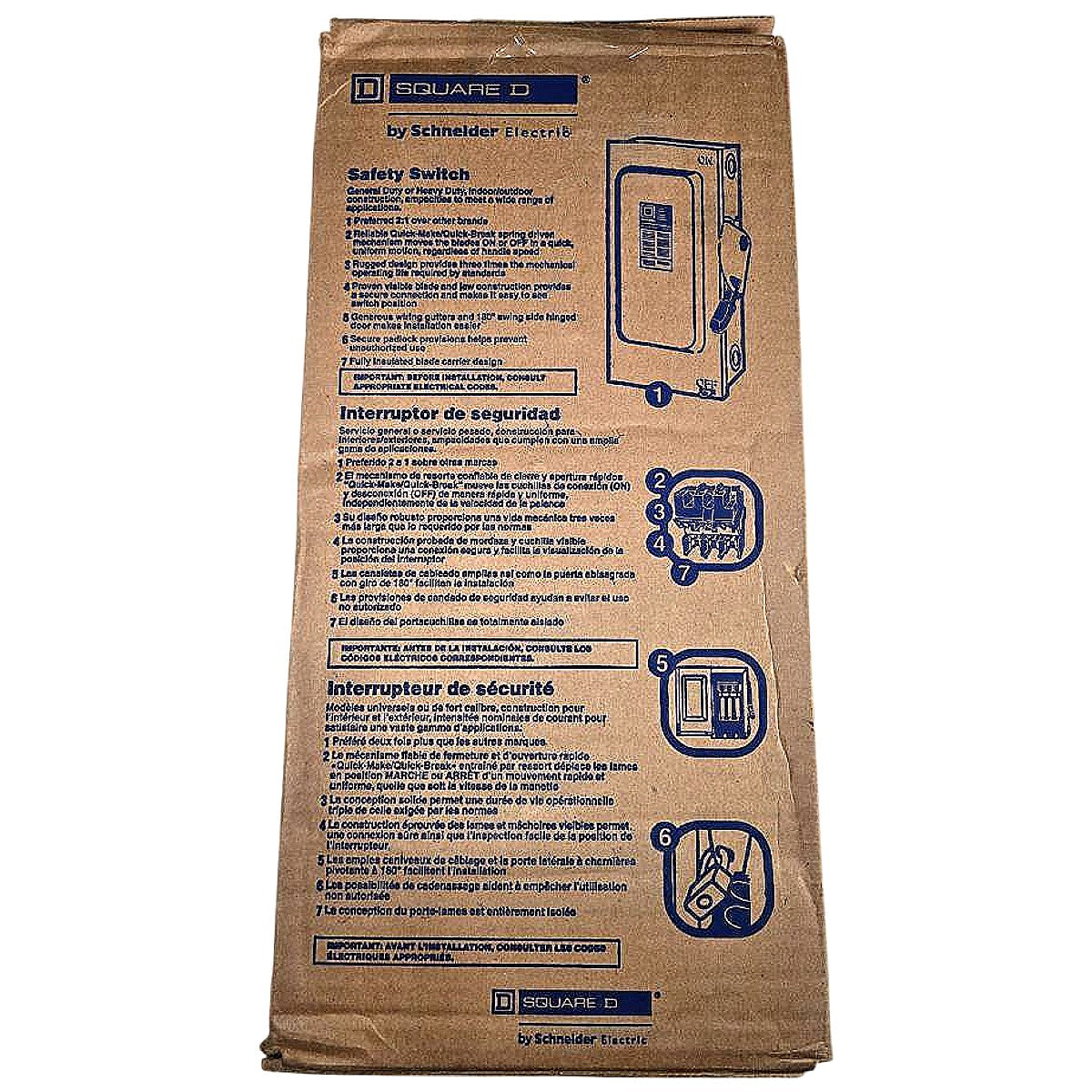 Square D D322N fusible safety switch