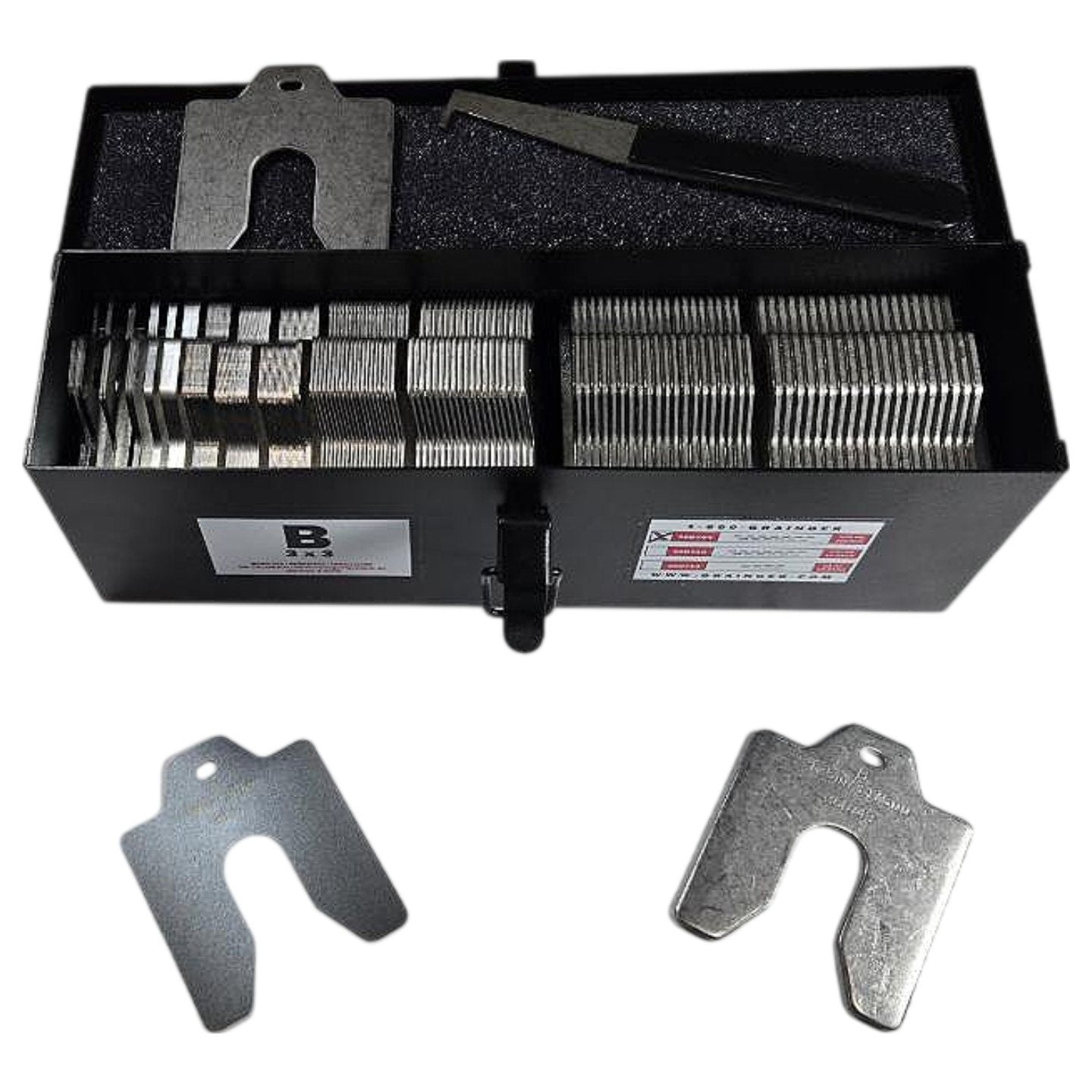 Stainless Steel 36D704 slotted shim assortment kit