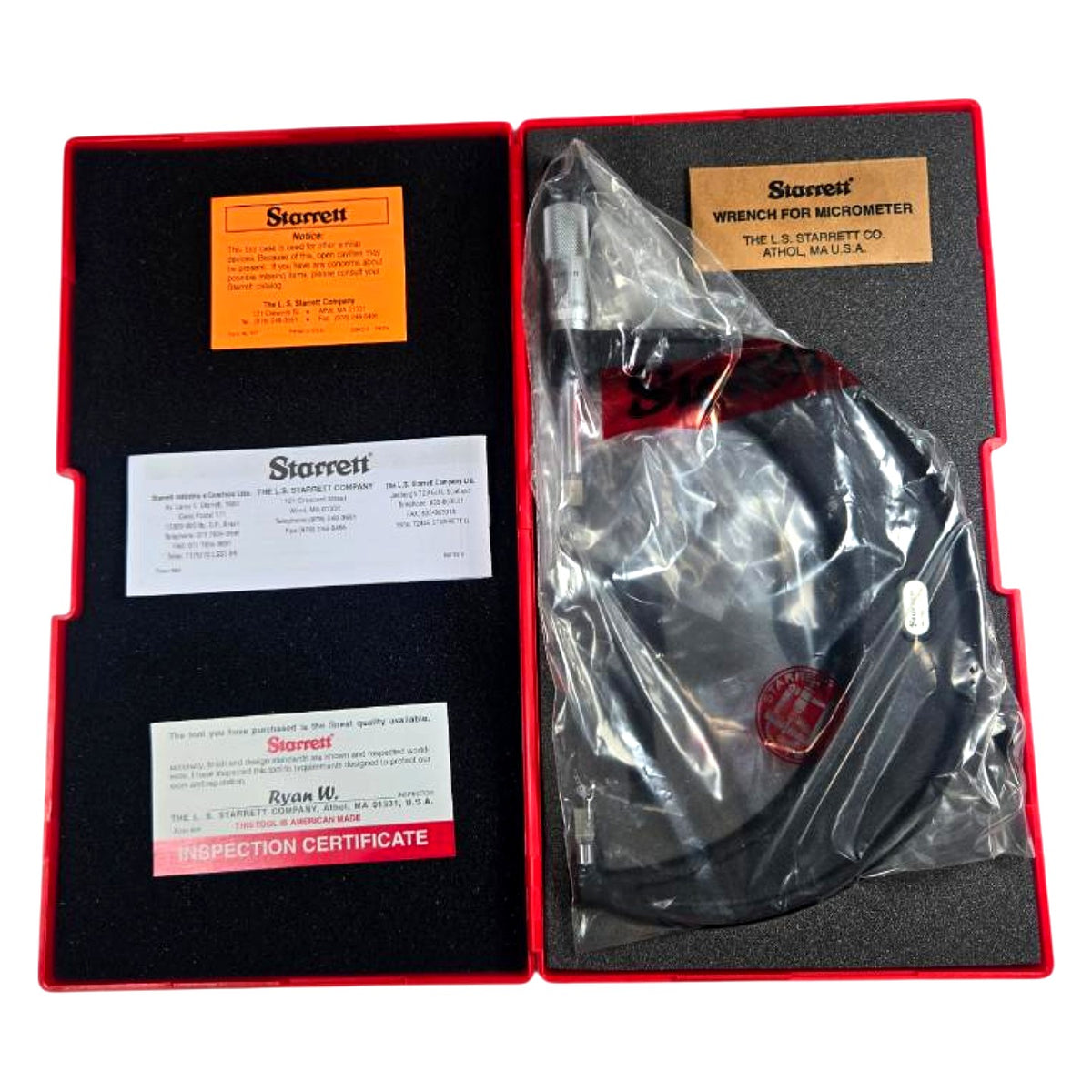 Starrett 486P-5 blade outside micrometer