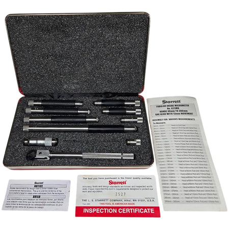 Starrett 823BZ tubular inside micrometer set