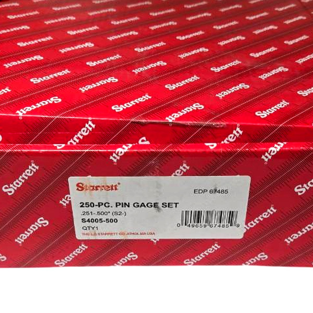 Starrett S4005-500 precision pin gage set