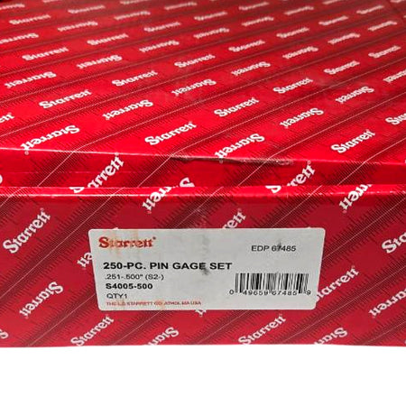 Starrett S4005-500 precision pin gage set