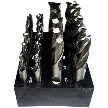 Steel 723-2520 HSS cobalt end mill set