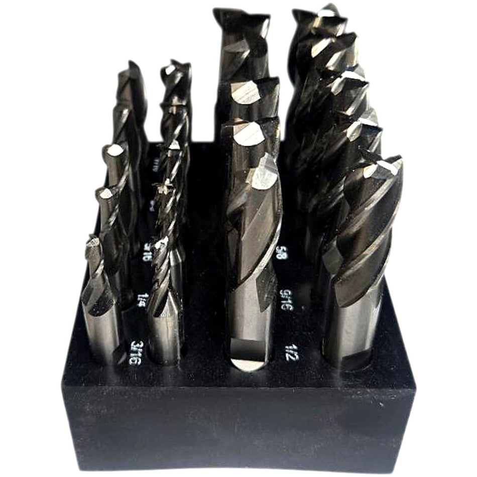 Steel 723-2520 HSS cobalt end mill set