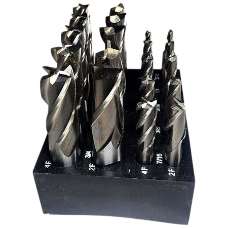 Steel 723-2520 HSS cobalt end mill set