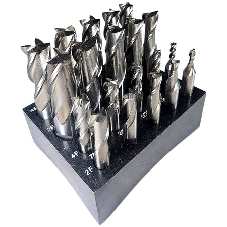 Steel 723-2520 HSS cobalt end mill set