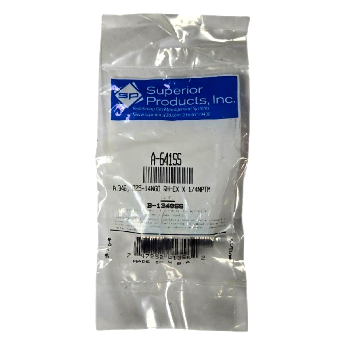 Superior Products A-641SS CGA Gas Cylinder Adapter