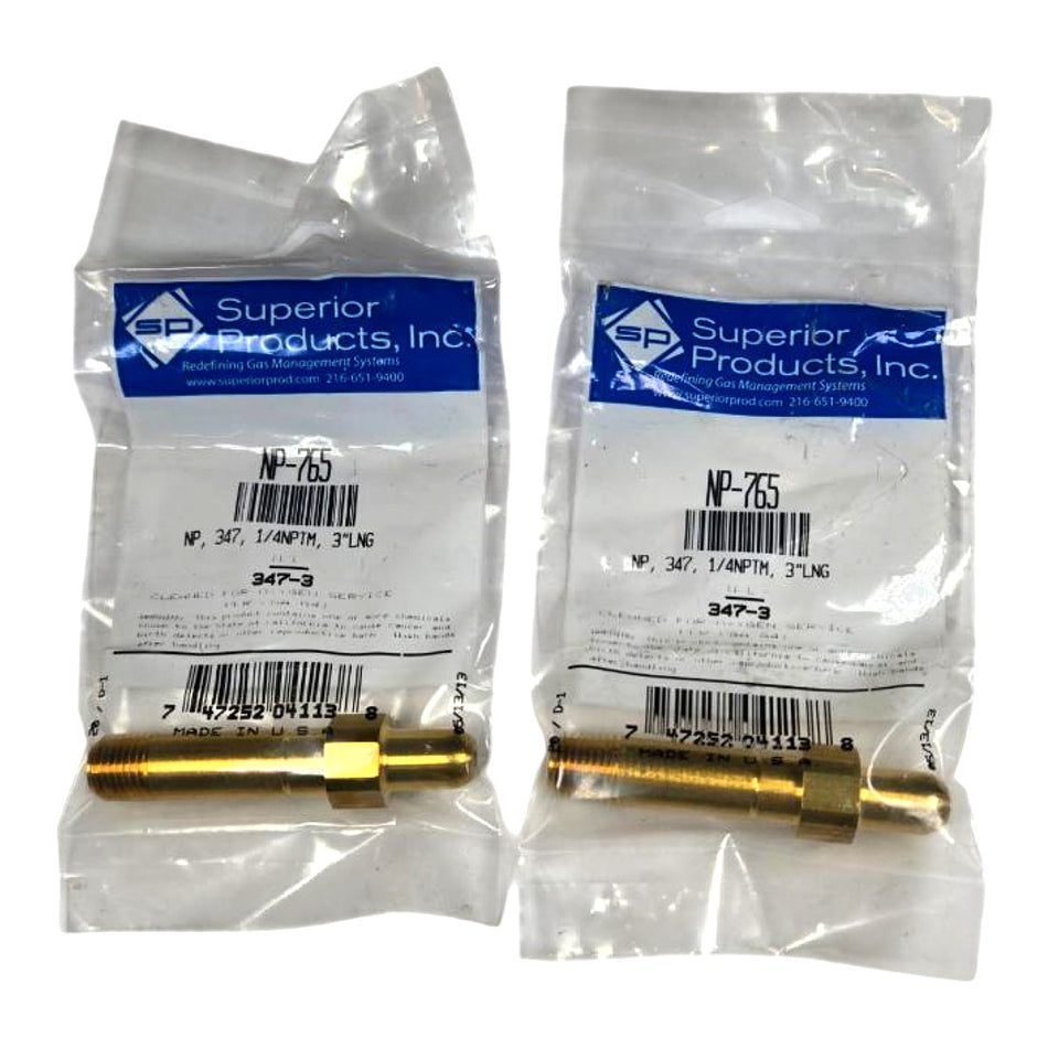 Superior Products NP-765 brass gas cylinder nipple