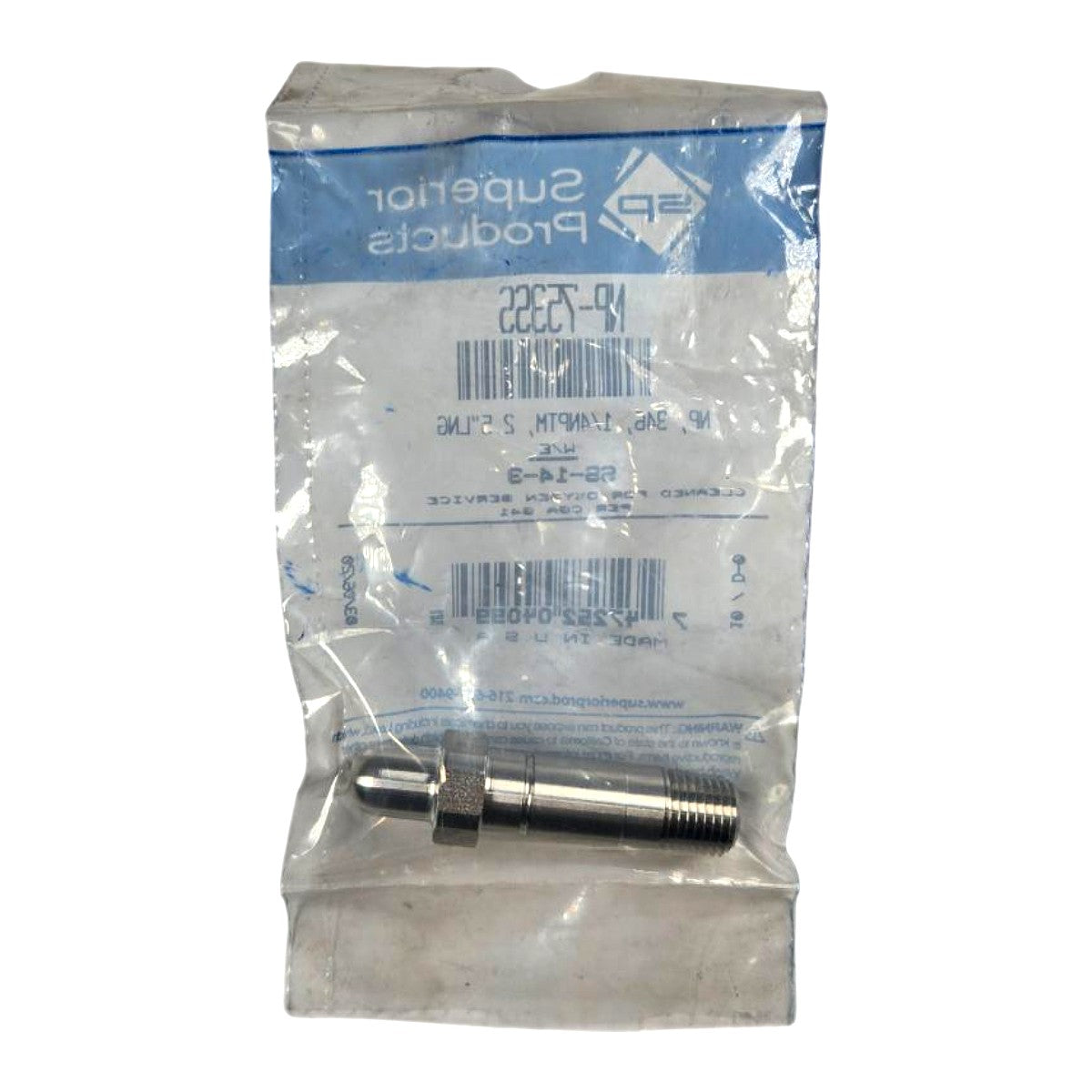 Superior Products SS-14-3 CGA Nipple Fitting