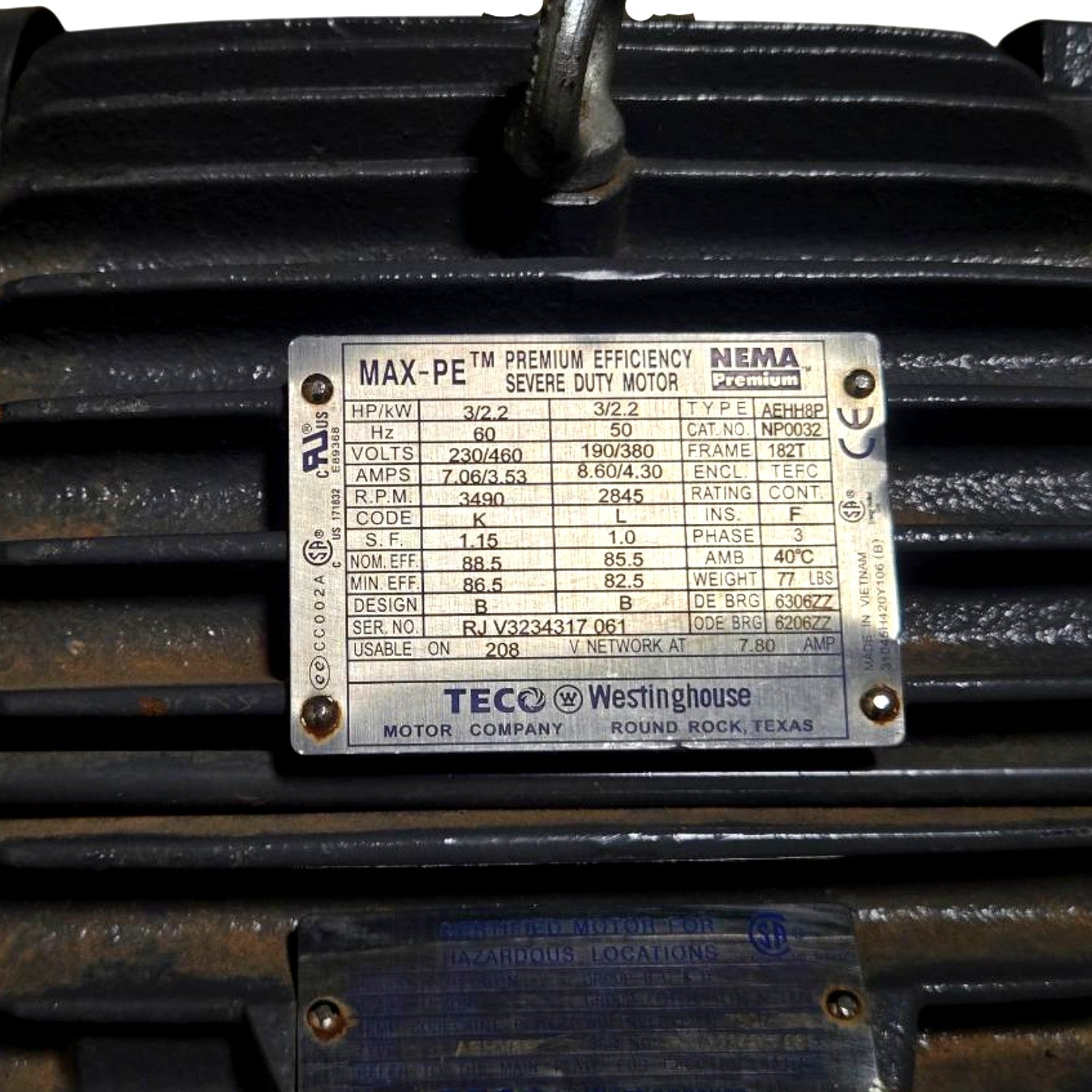Teco NP0032 AC Induction Motor