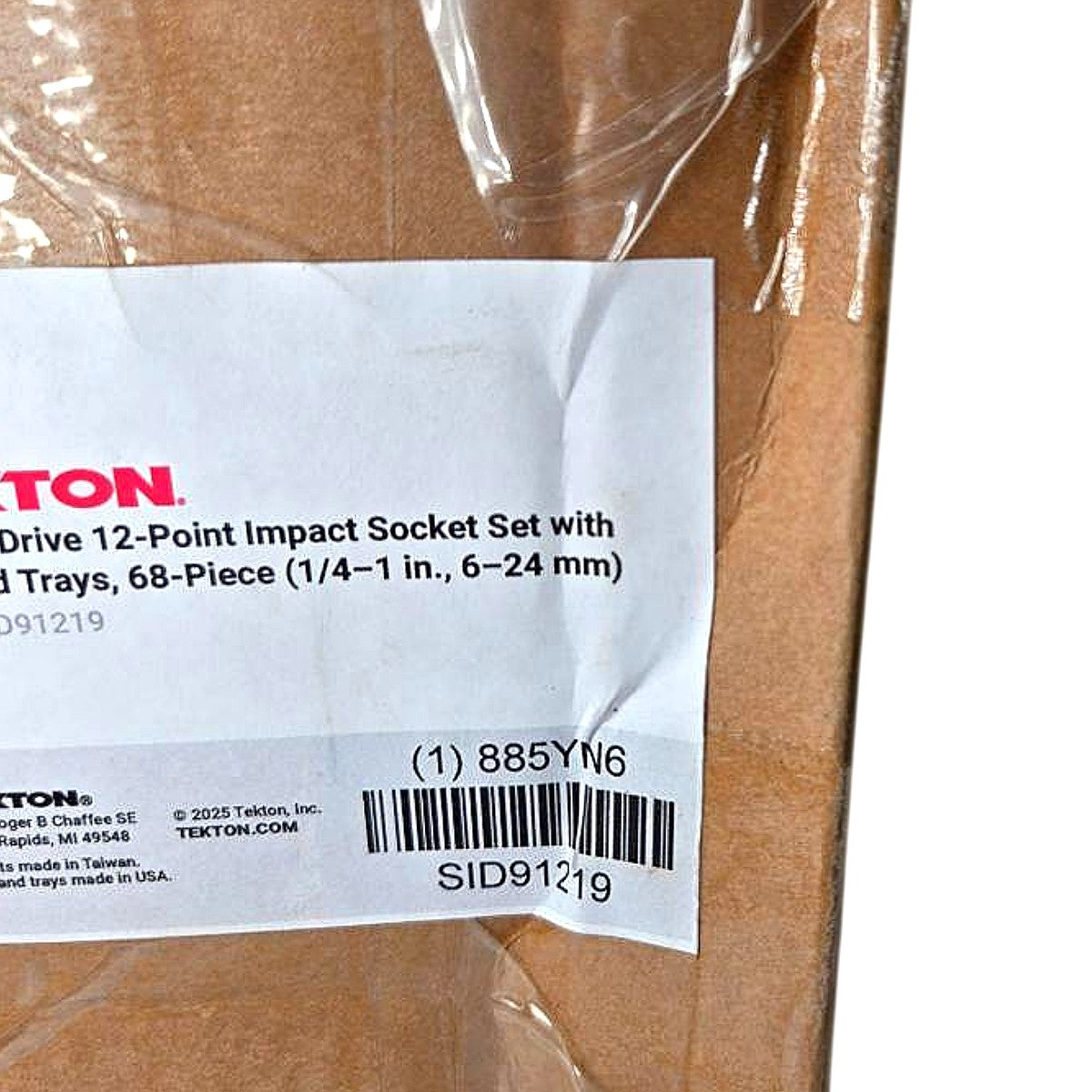 Tekton SID91219 12-point impact socket set