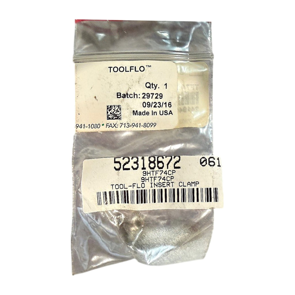 Tool-Flo 9HTF74CP Insert Clamp